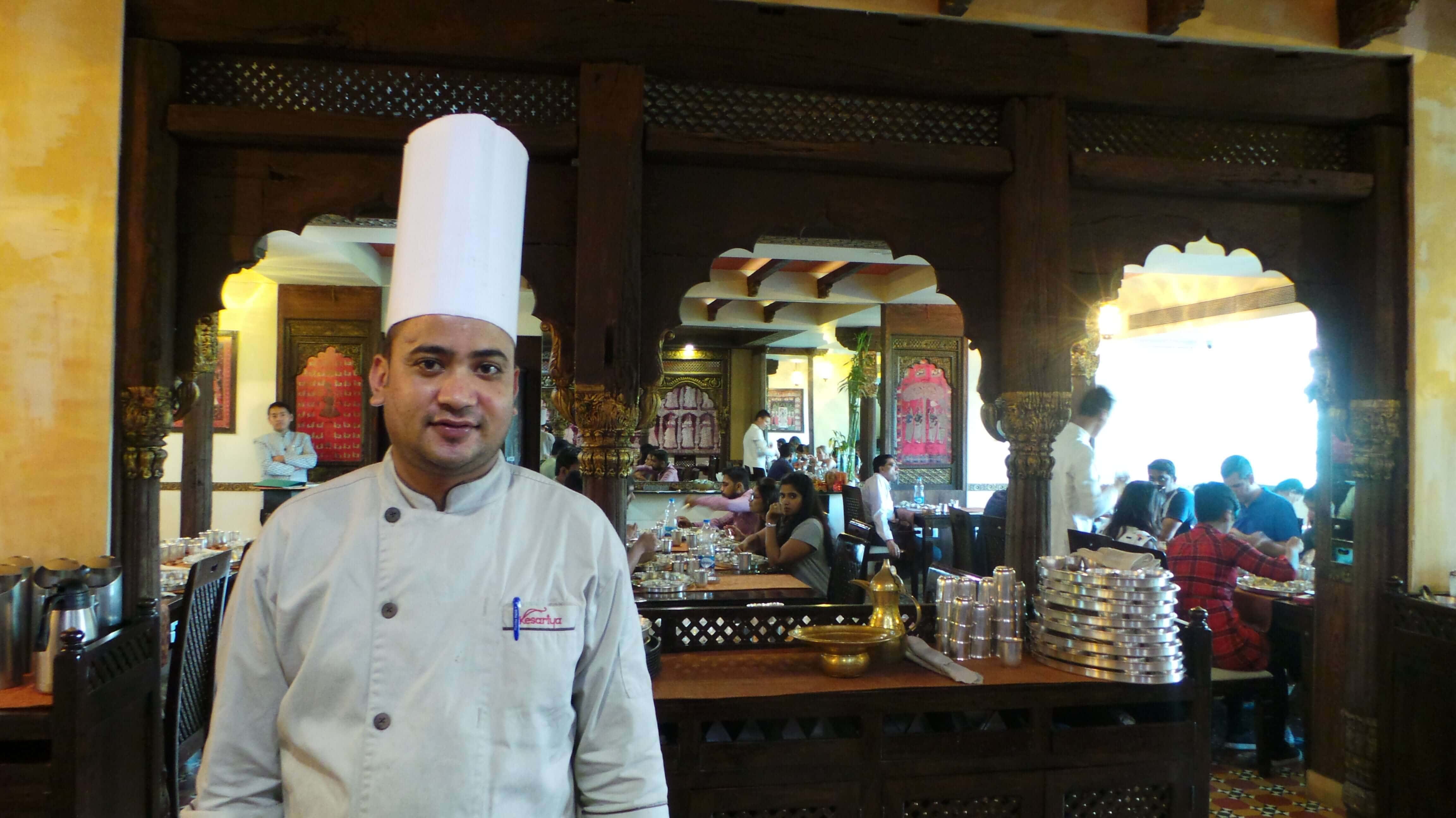 Mr.Manohar, the Maharaj(chef) at Kesariya.