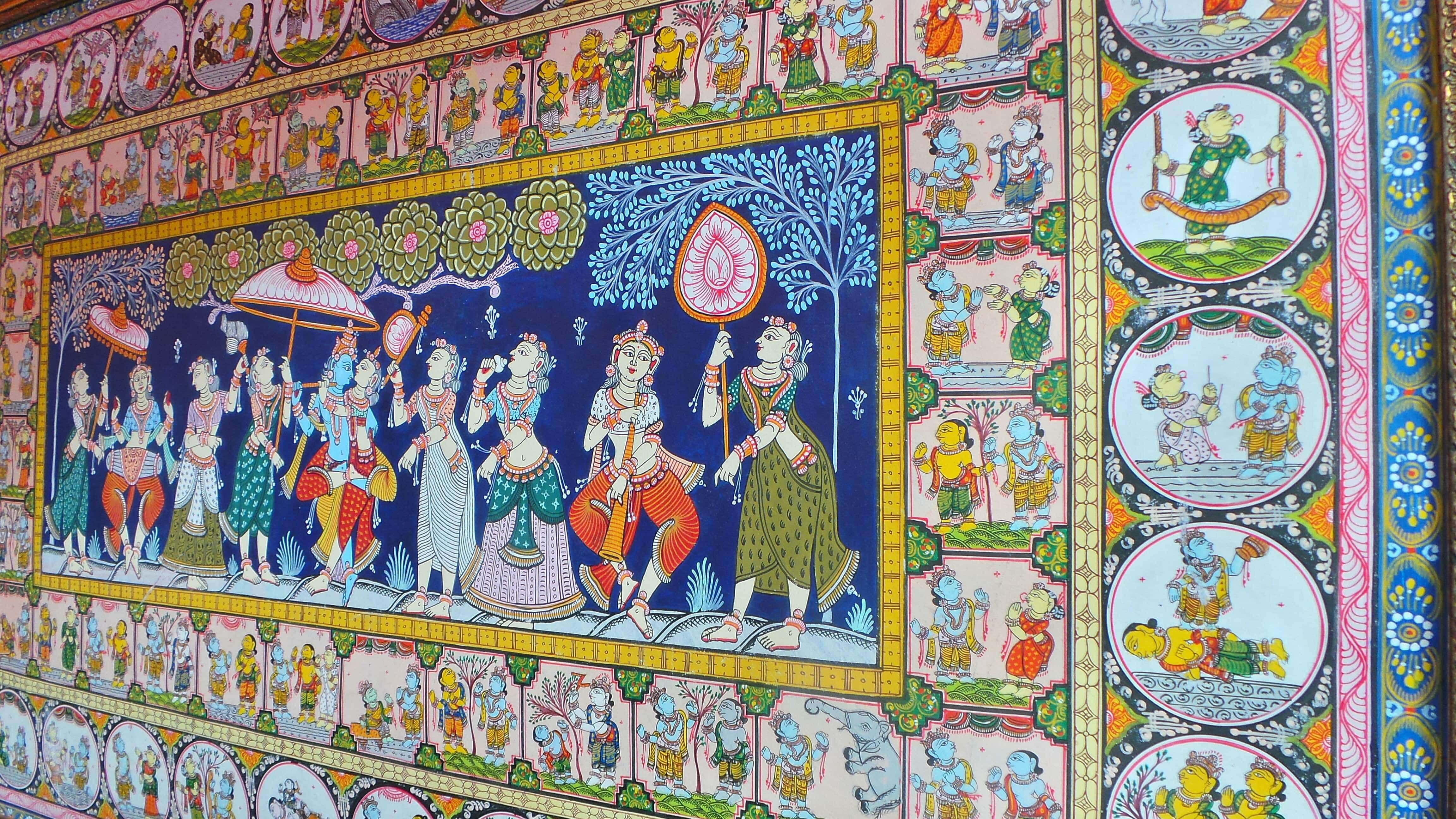 Colourful and elaborate Patachitra