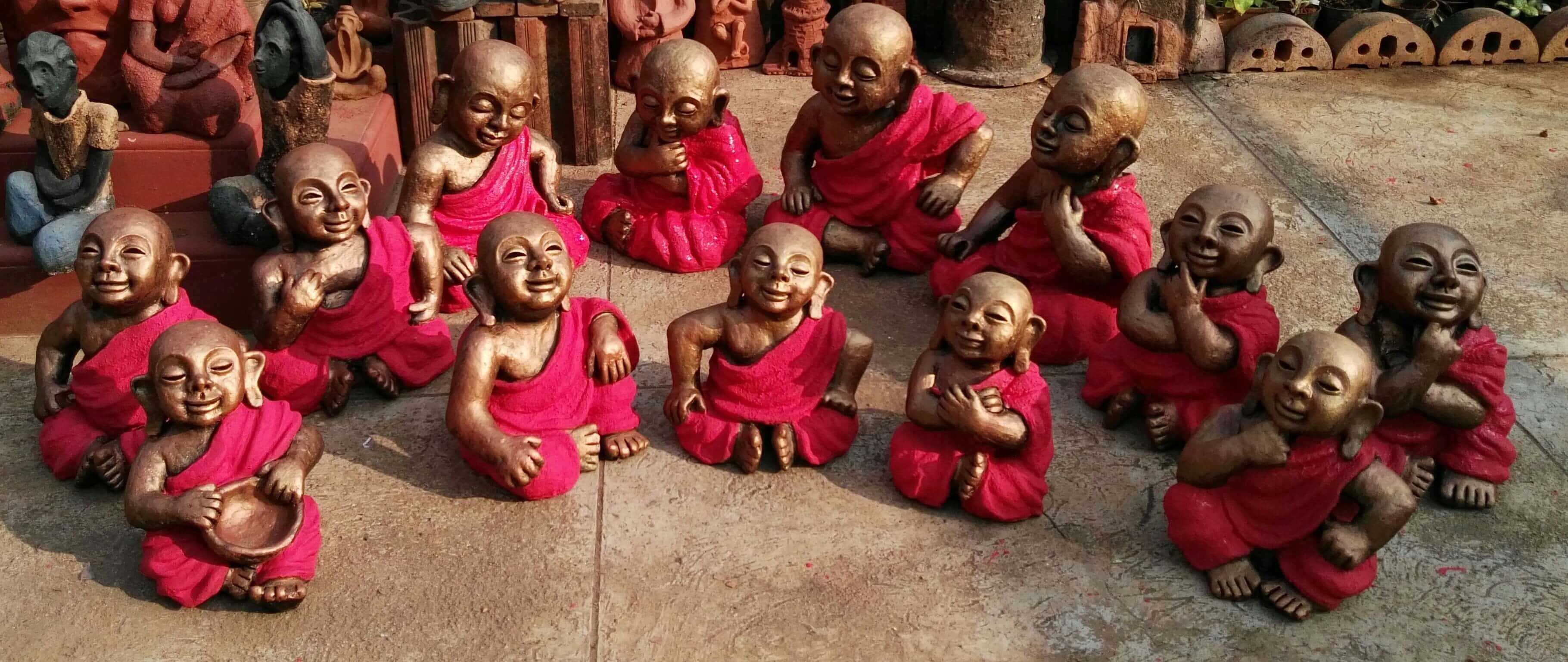 Buddhist Monks inspire peace and contentment.By Terracotta artist Venki Palimar Buddhists Monks - by Terracotta artist Venki Palimar