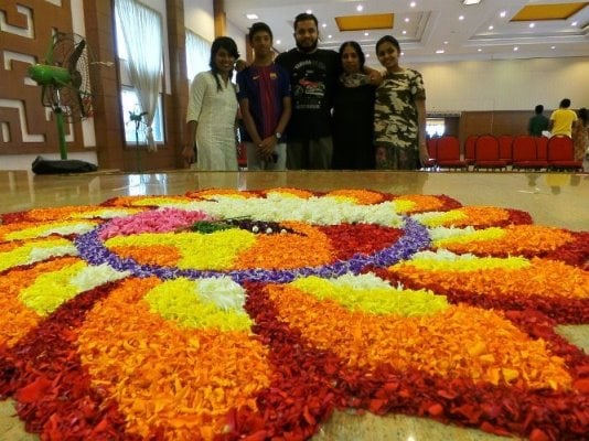 Pookkalam for Onamotsav at ECA Bangalore Pookkalam for Onamotsav at ECA