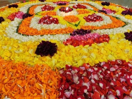Pookkalam for Onamotsav at ECA Bangalore Pookkalam for Onamotsav at ECA