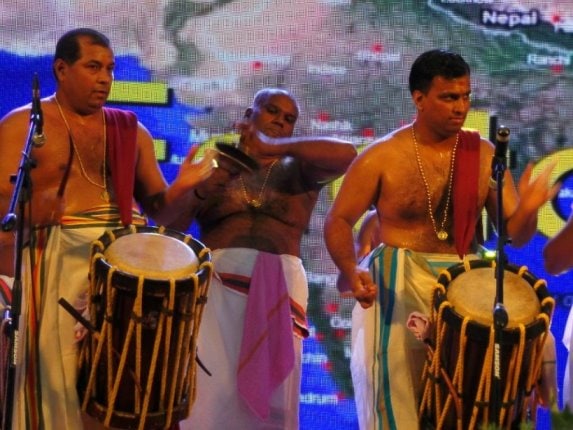Onamotsav-An energetic performance Double Thayambaka
