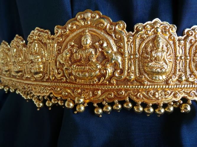A waistband with Ashtalakshmi Swarna Jewellers