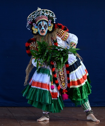 Facial expressions and resplendent costumes are an important aspect Yakshagana- A theatrical art form of Tulunadu