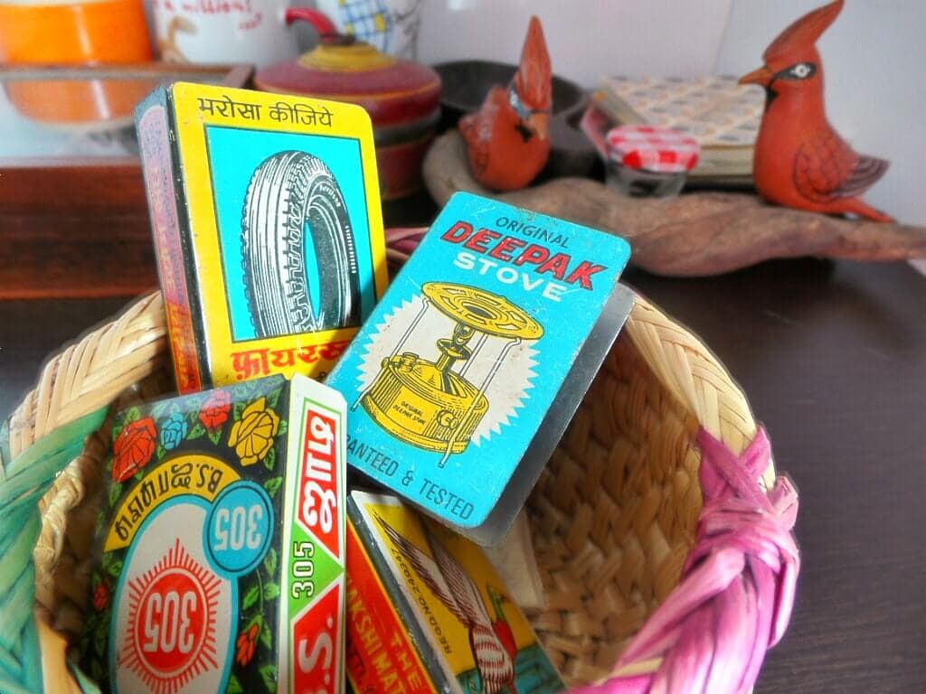 Matchbox holders in metal Vintage collection- Bakula Nayak