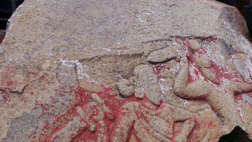 The broken stone Inscription Stones Of Bangalore
