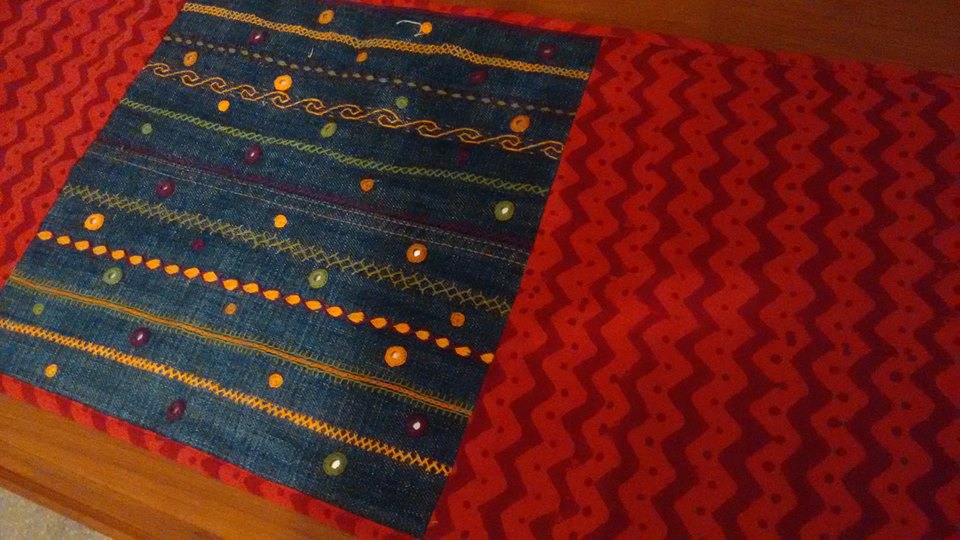 Lambadi embroidery on table runners - A Hundred Hands A Hundred Hands