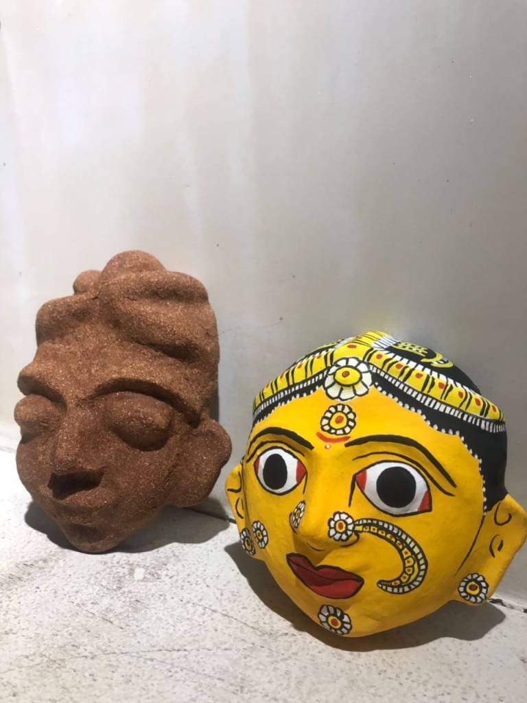 Masks- Workshop takeaway Cherial Art Sai Kiran Varma. Workshop with Strings of Heritage